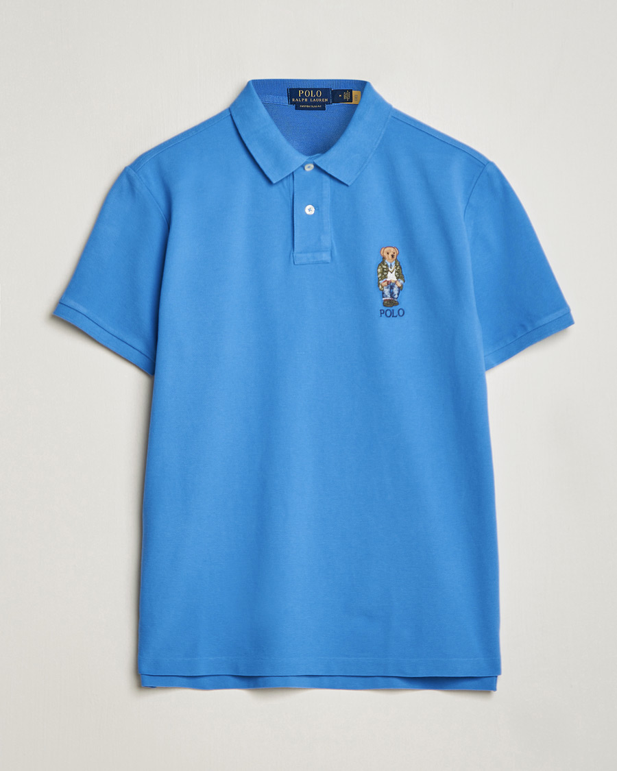 Homme | Polos | Polo Ralph Lauren | Custom Slim Fit Heritage Bear Polo New England Blue
