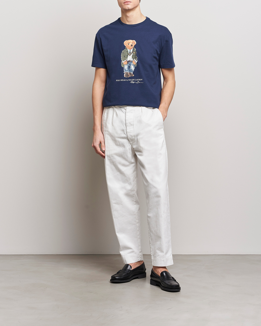 Homme | T-shirts | Polo Ralph Lauren | Printed Bear Crew Neck T-Shirt Newport Navy