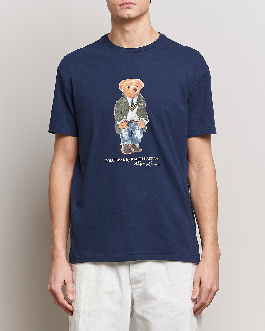 Homme |  | Polo Ralph Lauren | Printed Bear Crew Neck T-Shirt Newport Navy