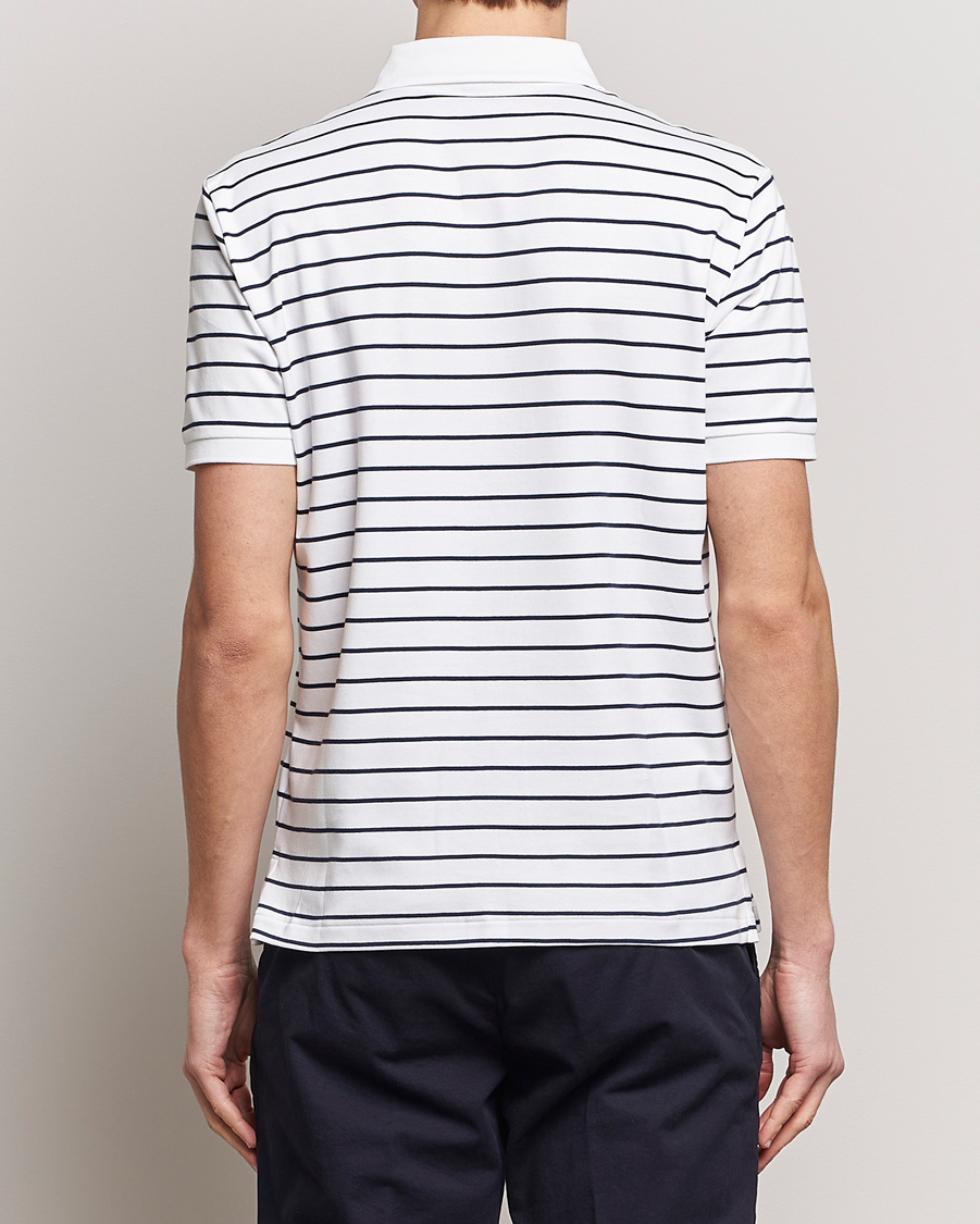 Homme | Polos | Polo Ralph Lauren | Luxury Pima Cotton Striped Polo White/Refined Navy
