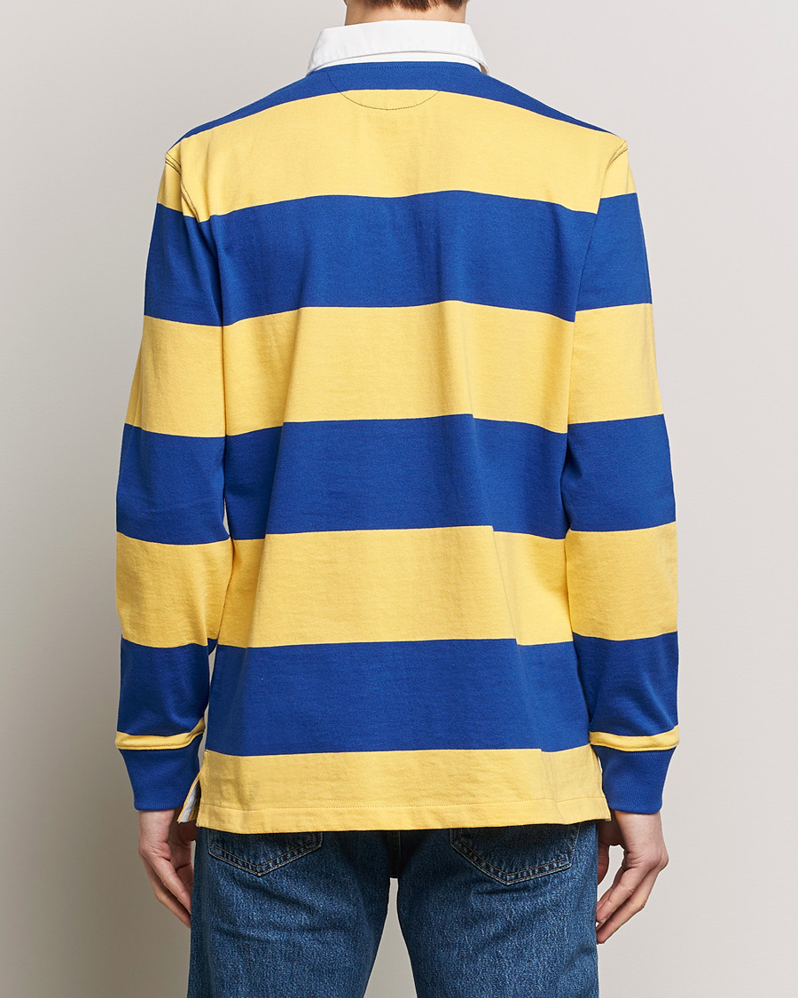 Homme | Pulls Et Tricots | Polo Ralph Lauren | Jersey Striped Rugger Chrome Yellow/Cruise Royal