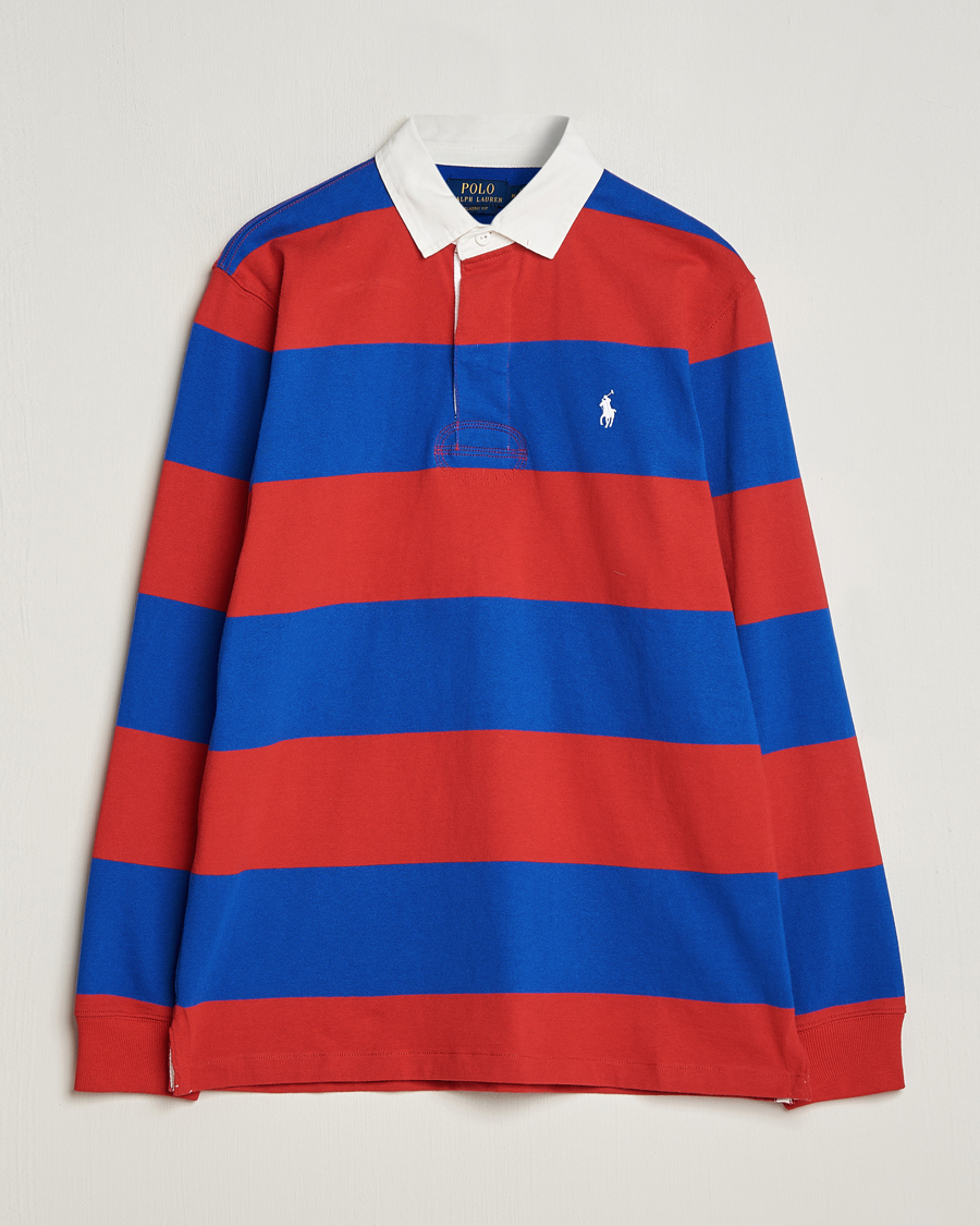 Homme | Pulls Et Tricots | Polo Ralph Lauren | Jersey Striped Rugger Red/Rugby Royal