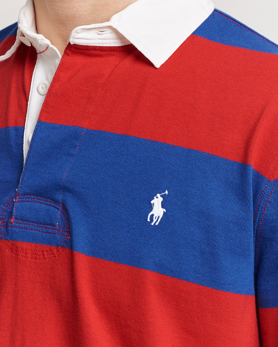 Homme | Pulls Et Tricots | Polo Ralph Lauren | Jersey Striped Rugger Red/Rugby Royal