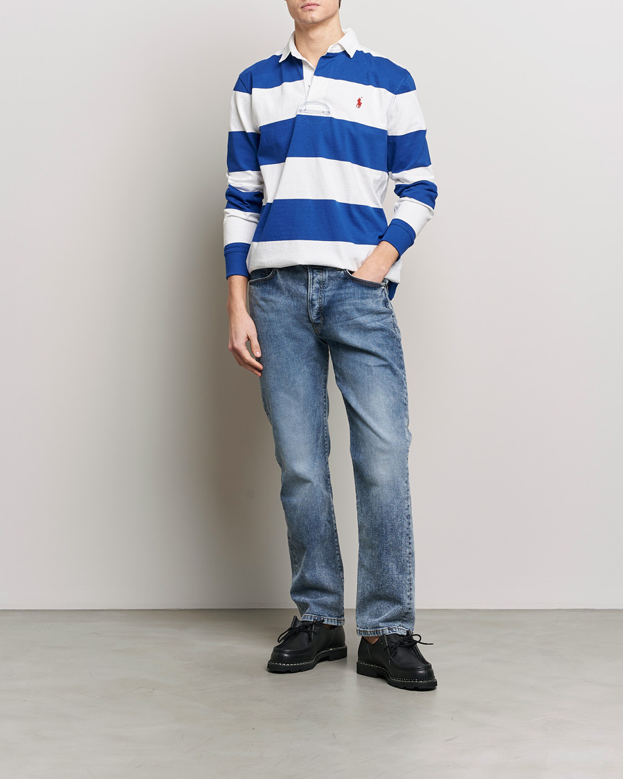 Homme | Pulls Et Tricots | Polo Ralph Lauren | Jersey Striped Rugger Cruise Royal/White