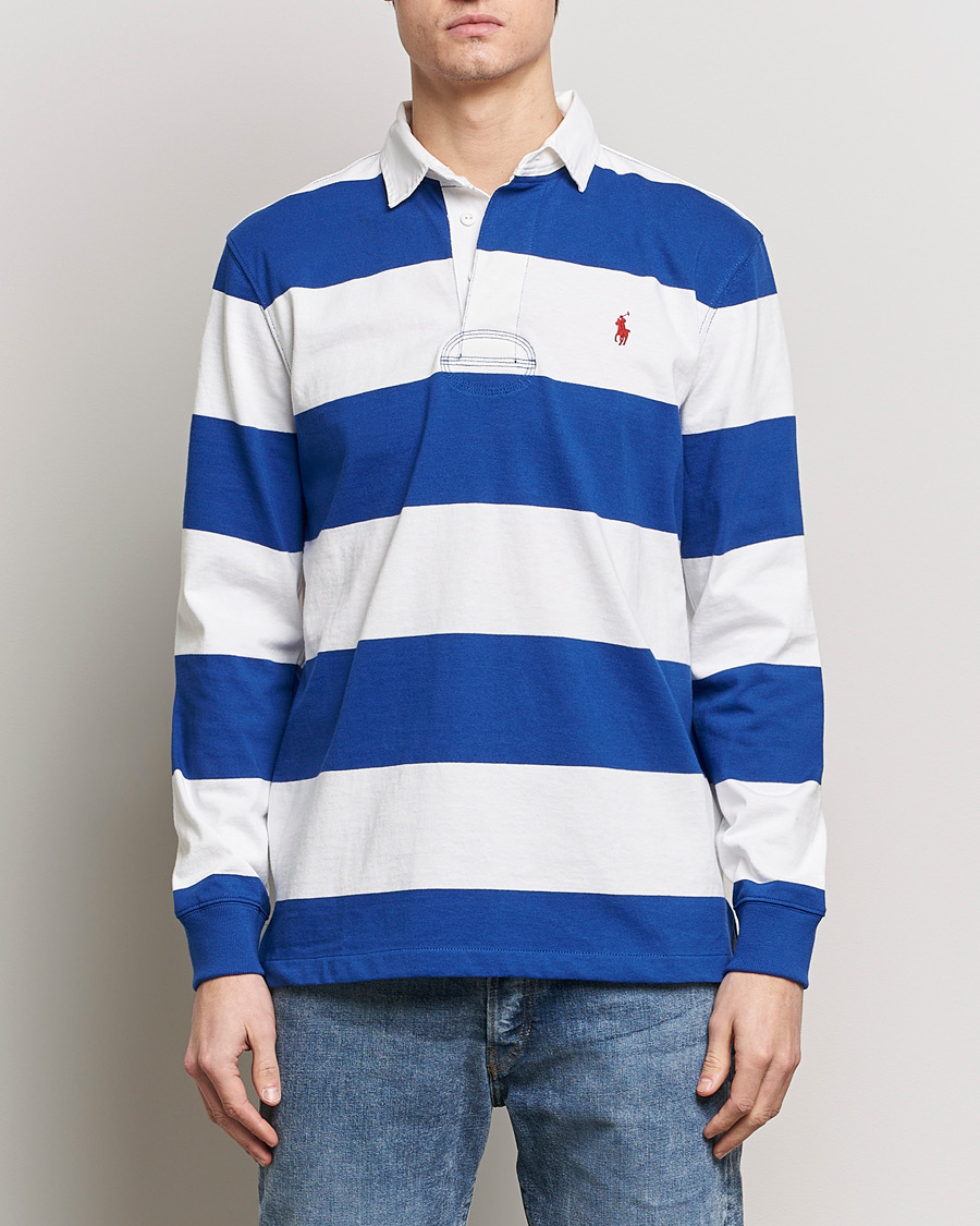 Homme | Pulls Et Tricots | Polo Ralph Lauren | Jersey Striped Rugger Cruise Royal/White