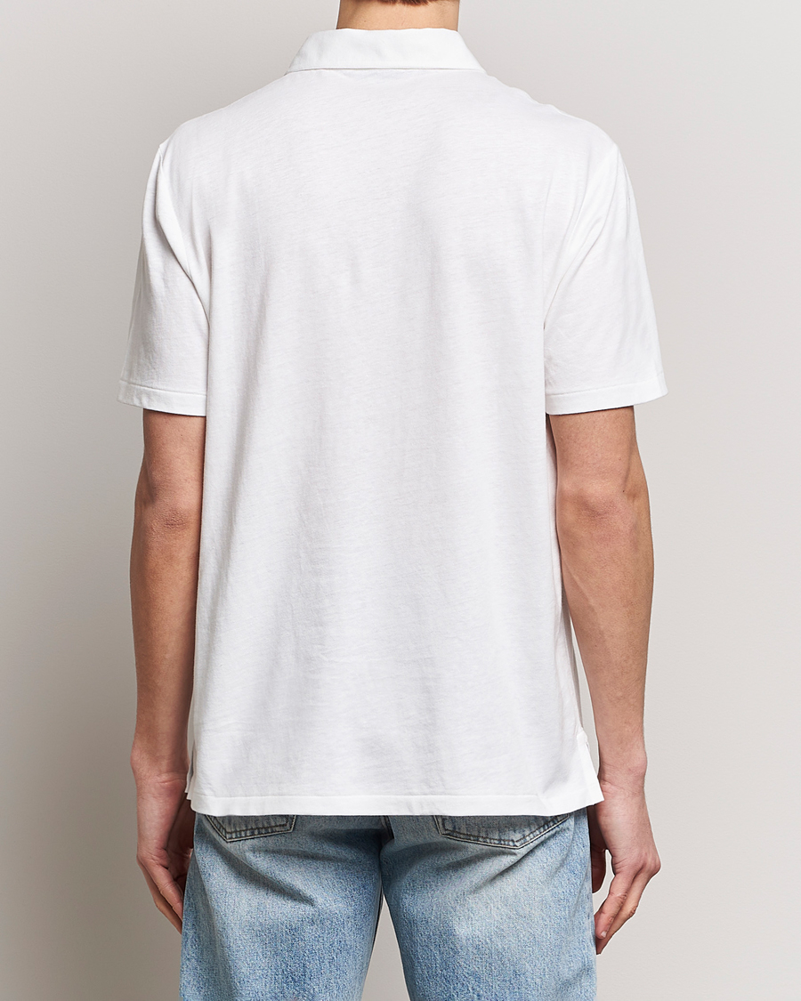Homme | Polos | Polo Ralph Lauren | Cotton/Linen Polo Shirt White