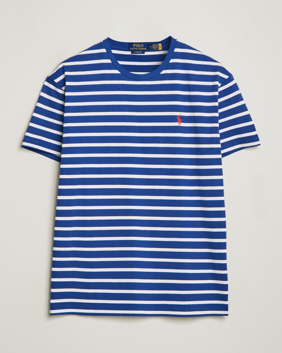 Homme | T-shirts | Polo Ralph Lauren | Crew Neck Striped T-Shirt Beach Royal/White