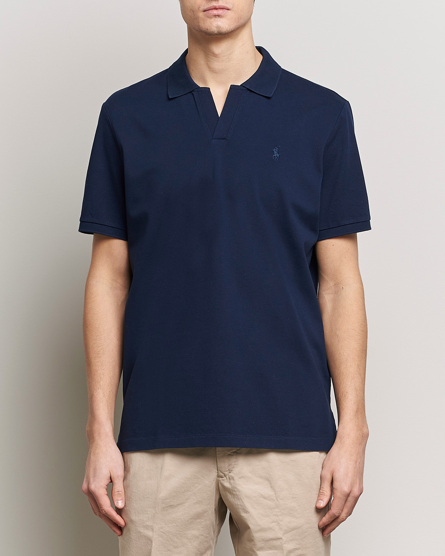 Homme | Polos | Polo Ralph Lauren | Classic Fit Open Collar Stretch Polo Refined Navy