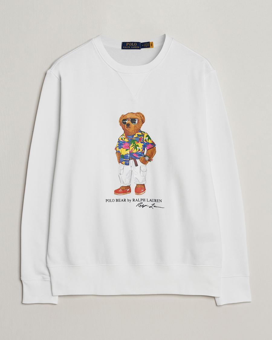 Homme | Pulls Et Tricots | Polo Ralph Lauren | Beach Club Bear Sweatshirt White
