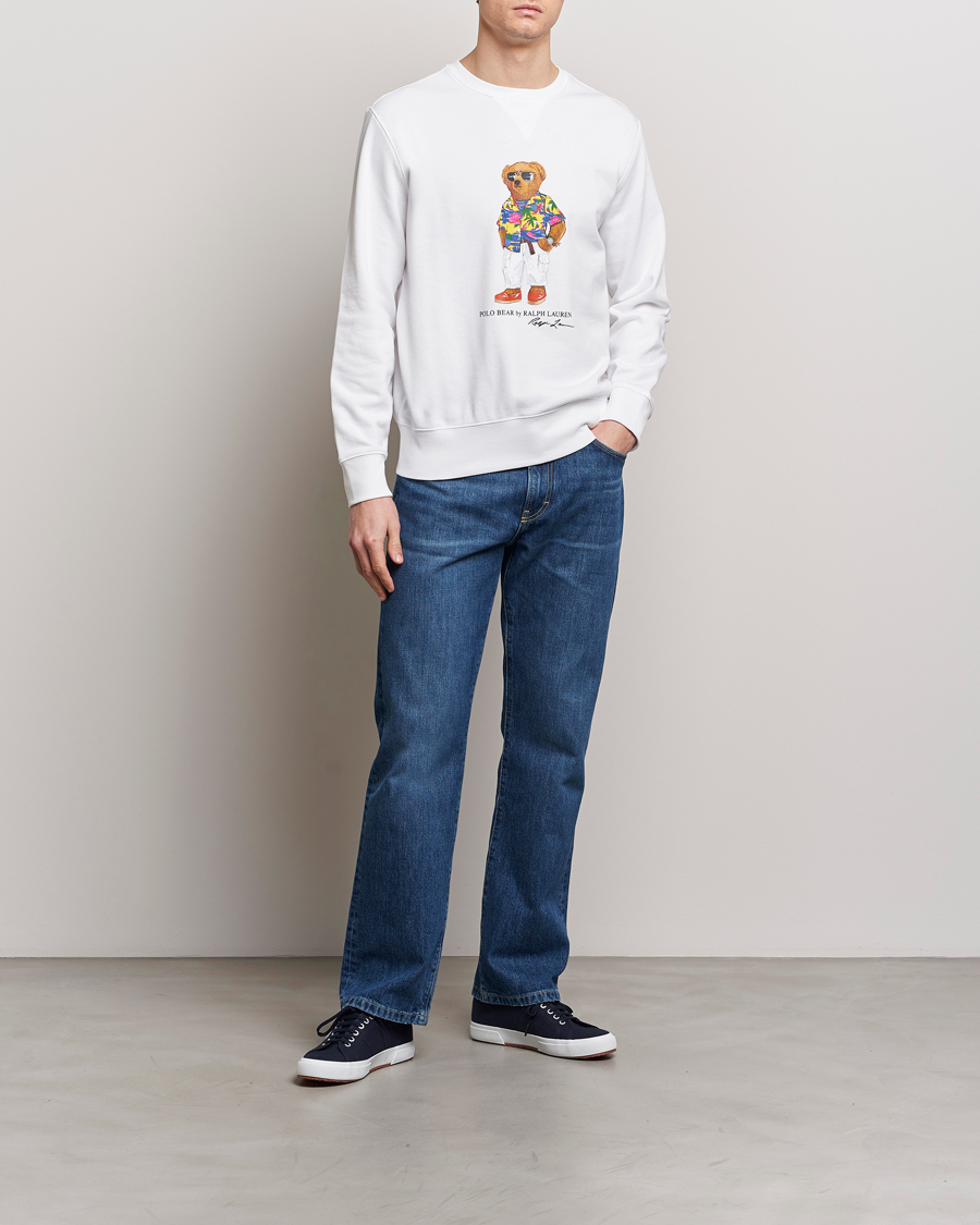 Homme | Pulls Et Tricots | Polo Ralph Lauren | Beach Club Bear Sweatshirt White