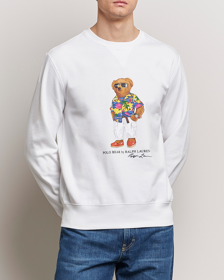 Homme |  | Polo Ralph Lauren | Beach Club Bear Sweatshirt White