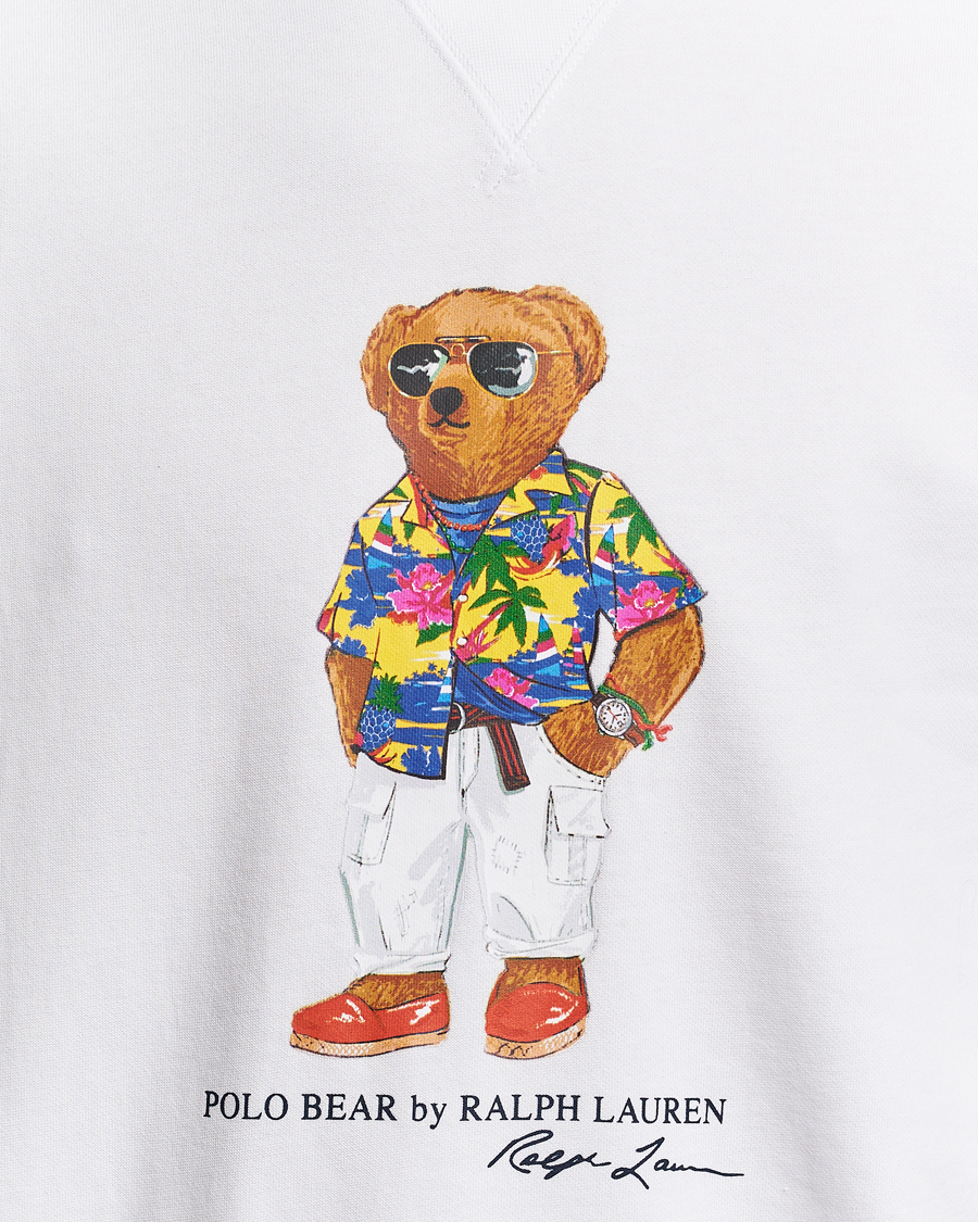 Homme | Pulls Et Tricots | Polo Ralph Lauren | Beach Club Bear Sweatshirt White