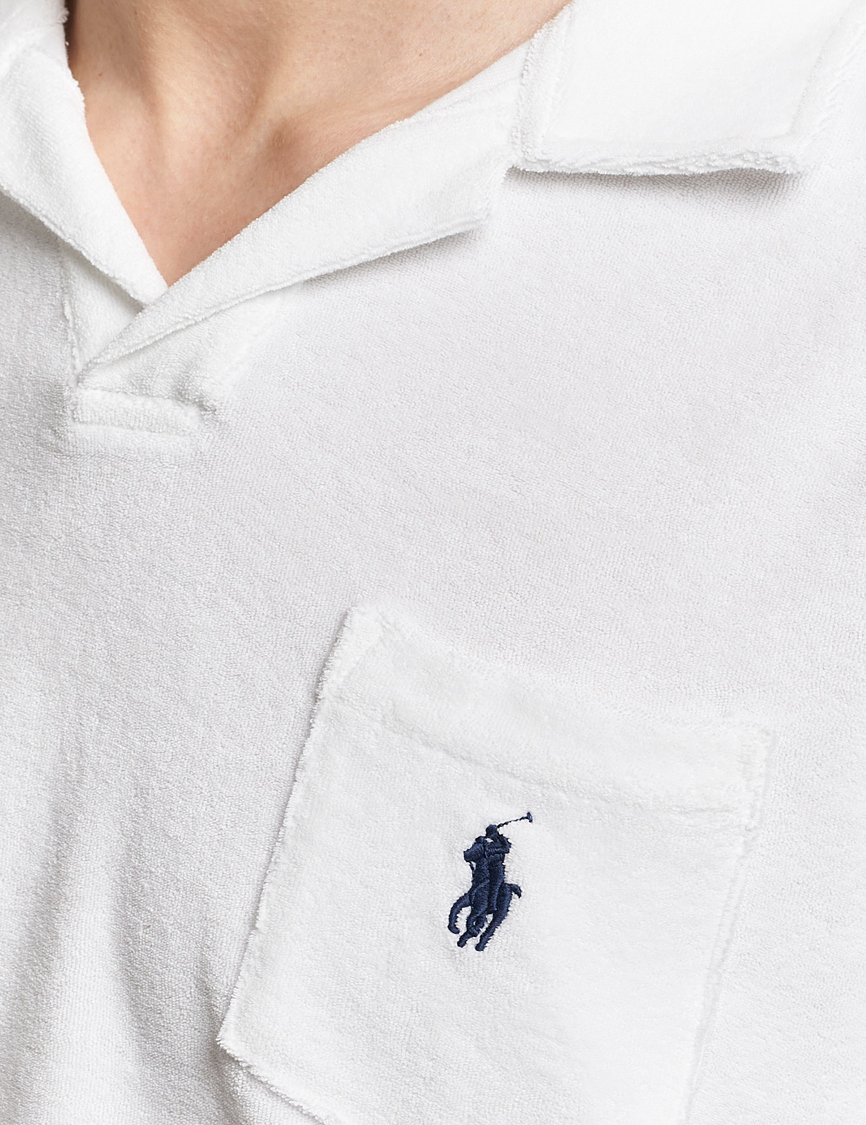 Homme | Polos | Polo Ralph Lauren | Cotton Terry Open Collar Polo White