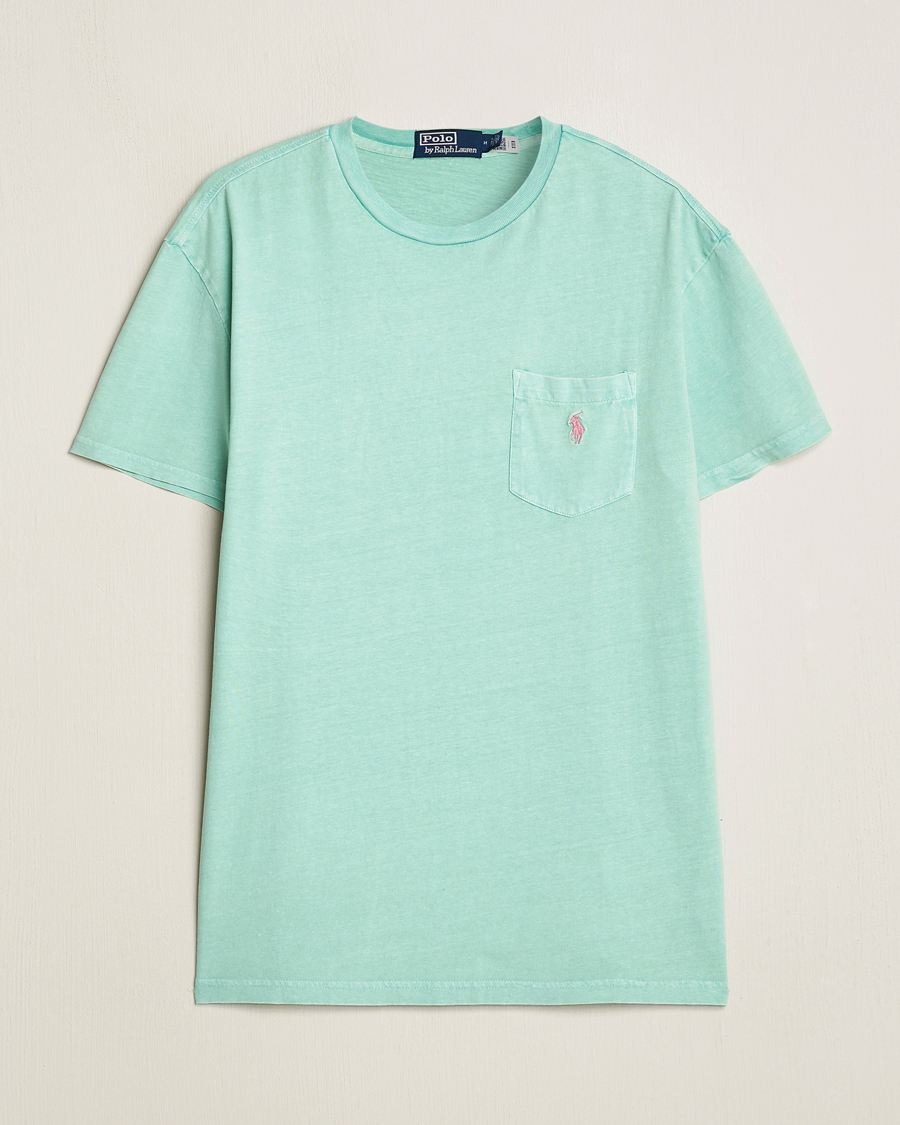 Homme | T-shirts | Polo Ralph Lauren | Cotton Linen Crew Neck T-Shirt Celadon