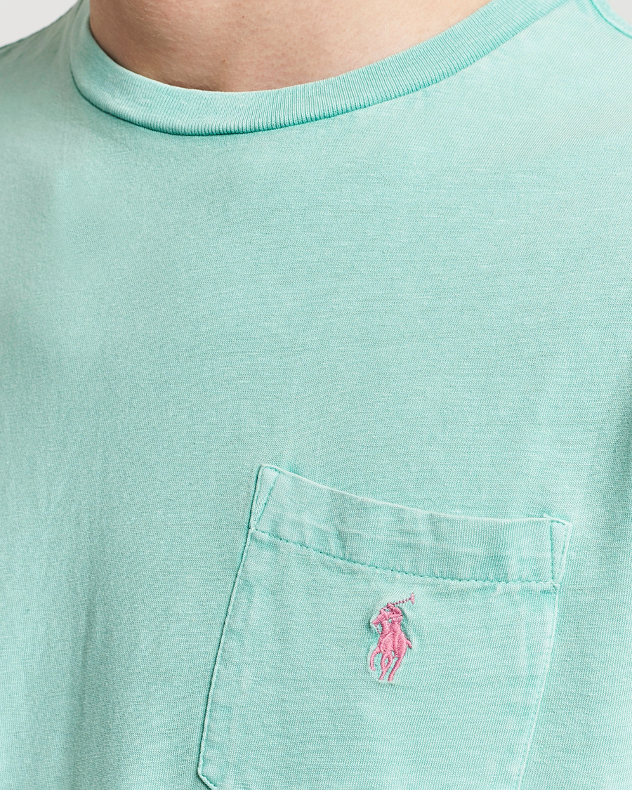 Homme | T-shirts | Polo Ralph Lauren | Cotton Linen Crew Neck T-Shirt Celadon