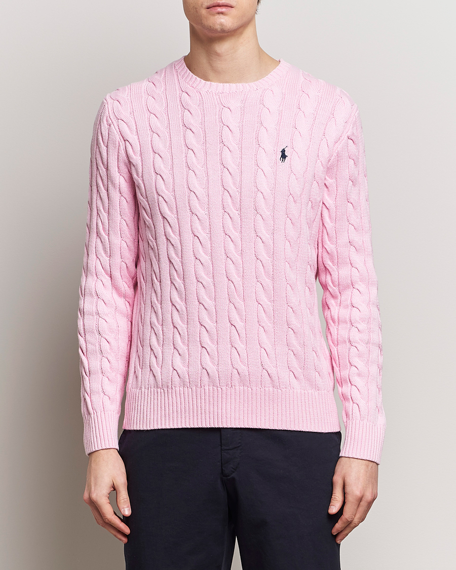 Homme | Pulls À Col Rond | Polo Ralph Lauren | Cotton Cable Pullover Carmel Pink