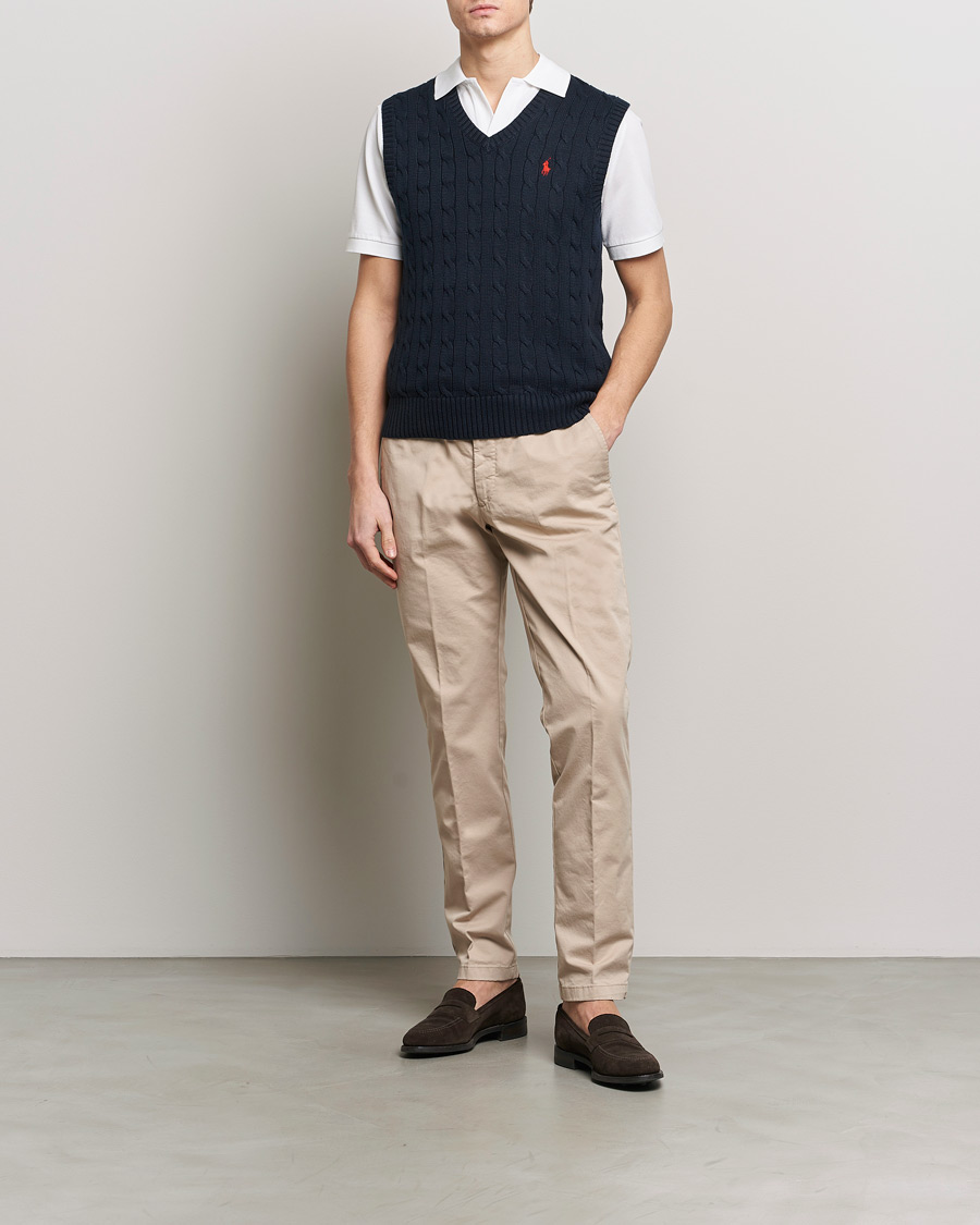 Homme | Pulls Et Tricots | Polo Ralph Lauren | Cotton Cable Vest Hunter Navy