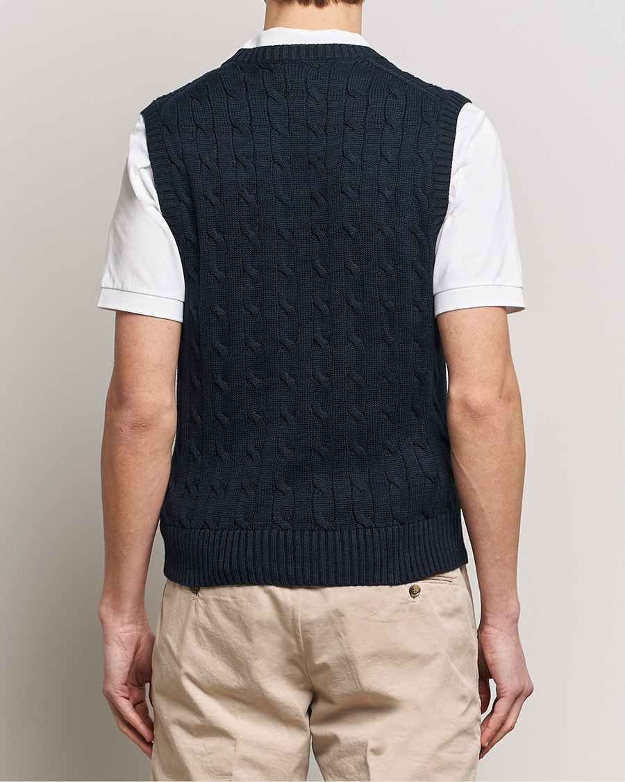 Homme | Pulls Et Tricots | Polo Ralph Lauren | Cotton Cable Vest Hunter Navy
