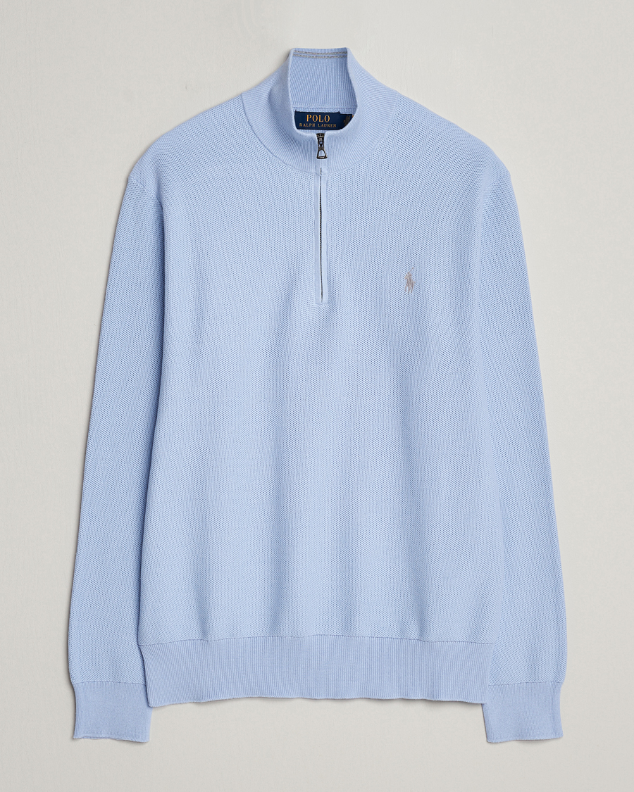 Homme | Pulls Et Tricots | Polo Ralph Lauren | Textured Half-Zip Blue Hyacinth