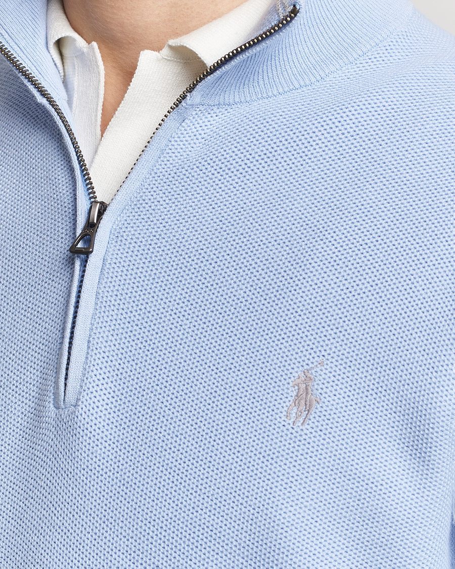 Homme | Pulls Et Tricots | Polo Ralph Lauren | Textured Half-Zip Blue Hyacinth