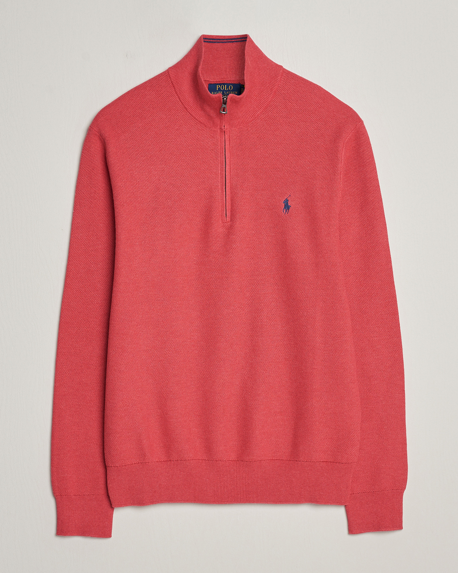 Homme | Pulls Et Tricots | Polo Ralph Lauren | Textured Half Zip Nantucket Red Heather
