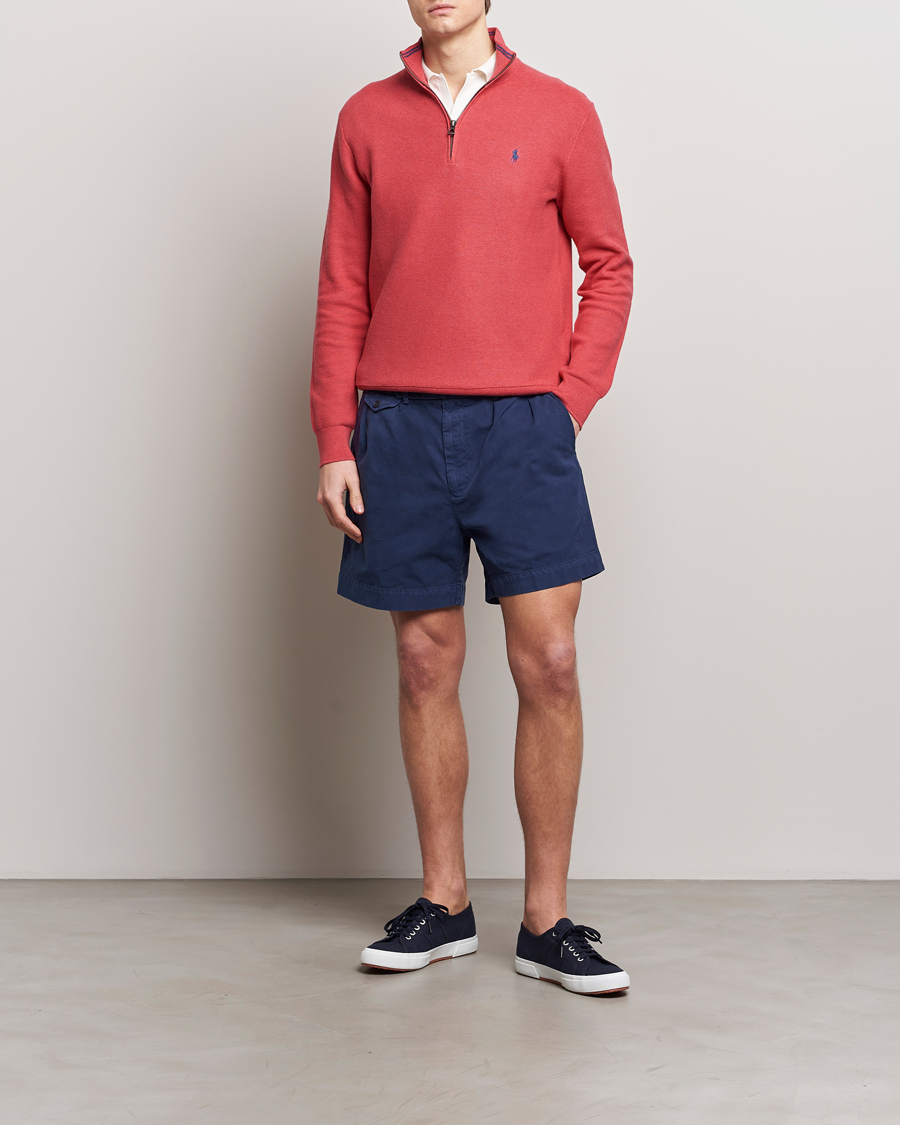 Homme | Pulls Et Tricots | Polo Ralph Lauren | Textured Half Zip Nantucket Red Heather