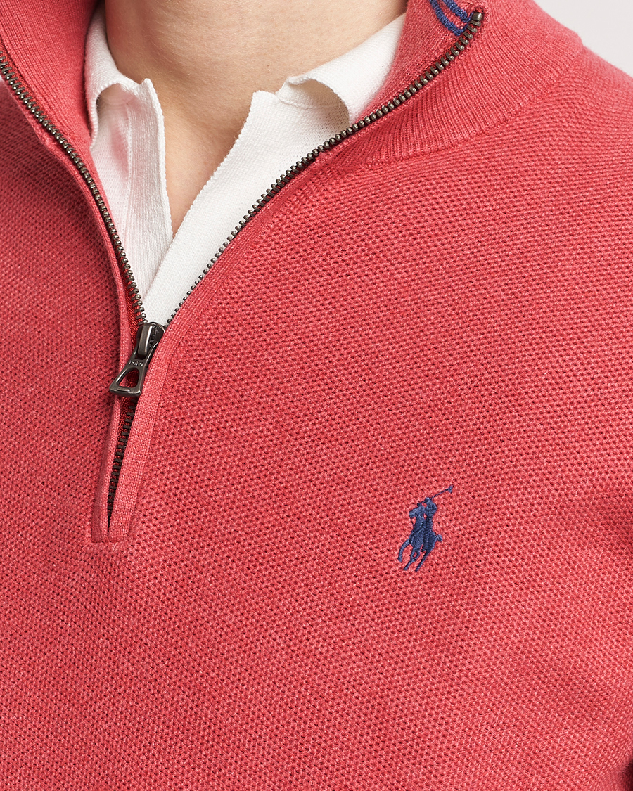 Homme | Pulls Et Tricots | Polo Ralph Lauren | Textured Half Zip Nantucket Red Heather