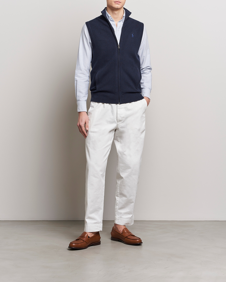 Homme | Pulls Et Tricots | Polo Ralph Lauren | Cotton Full-Zip Vest Navy Heather