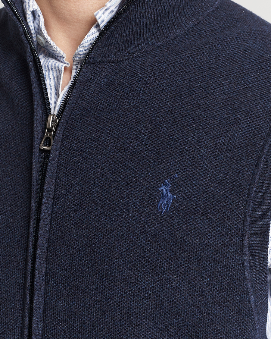Homme | Pulls Et Tricots | Polo Ralph Lauren | Cotton Full-Zip Vest Navy Heather