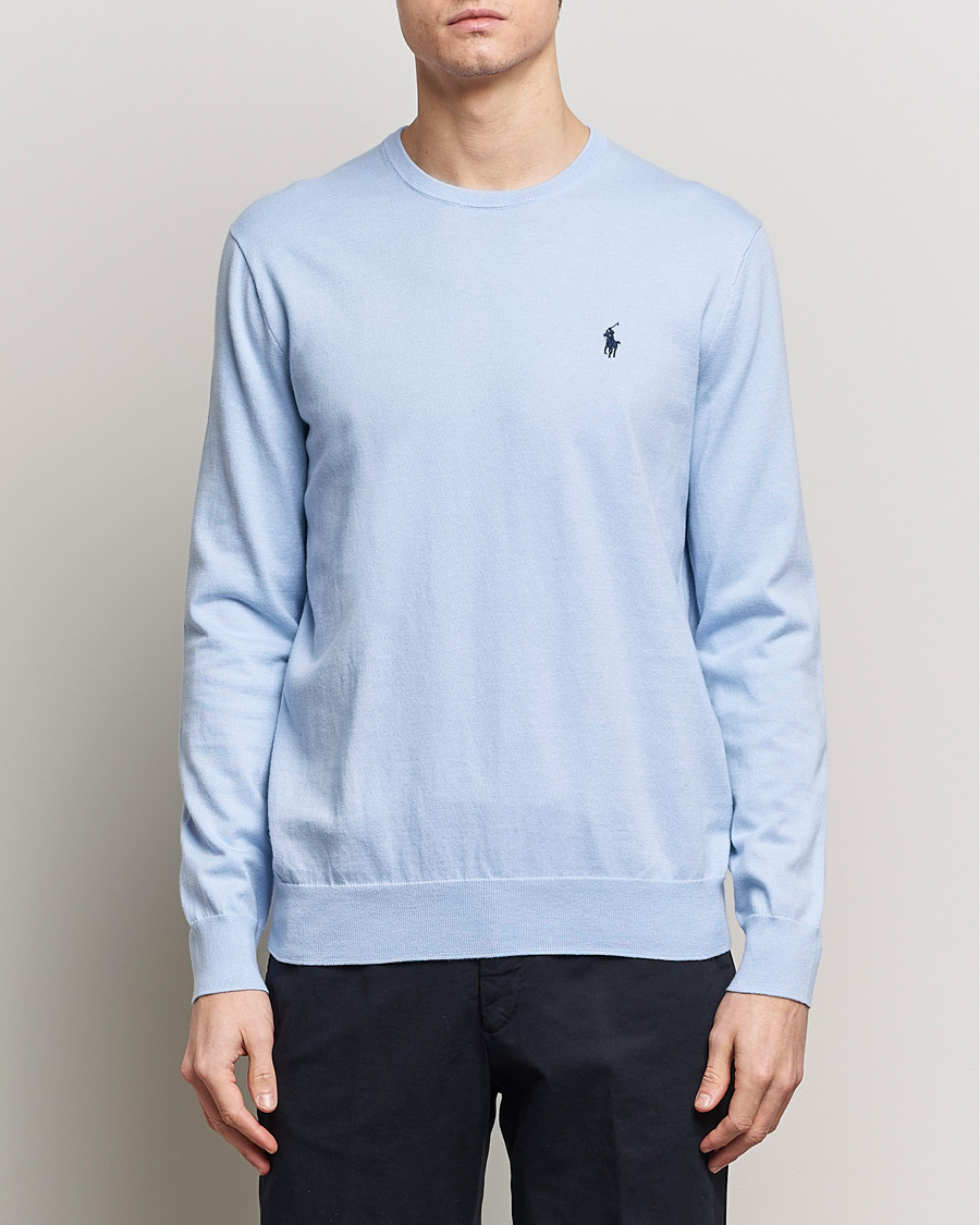 Homme | Pulls Et Tricots | Polo Ralph Lauren | Cotton Crew Neck Sweater Blue Hyacinth
