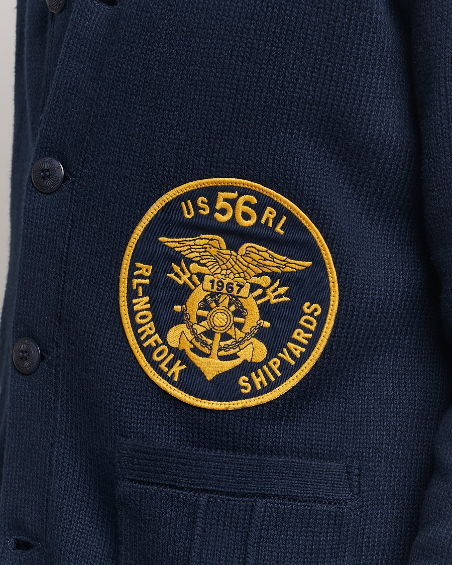 Homme | Pulls Et Tricots | Polo Ralph Lauren | Cotton Varsity Cardigan Aviator Navy