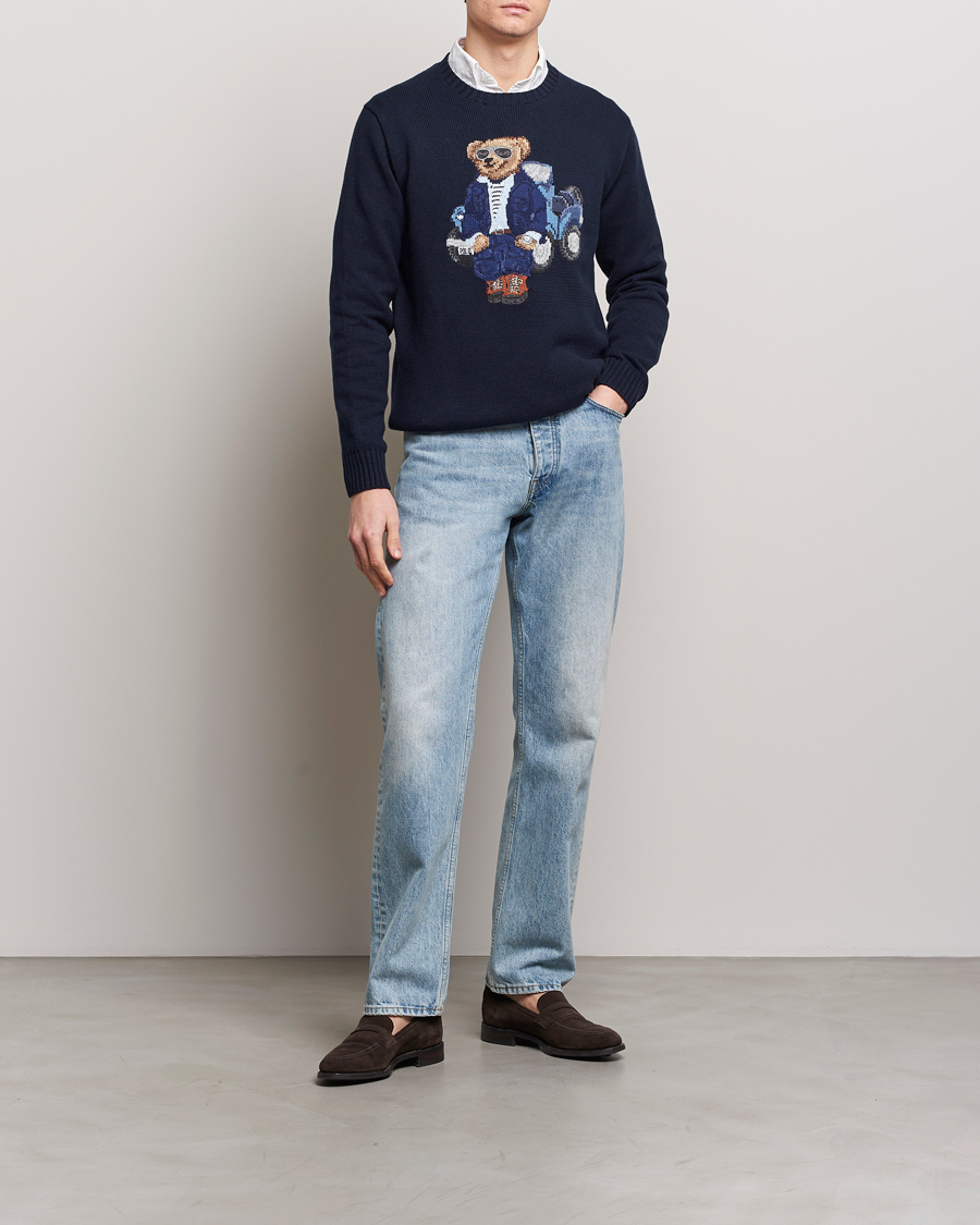 Homme | Pulls Et Tricots | Polo Ralph Lauren | Knitted Bear Sweater Aviator Navy