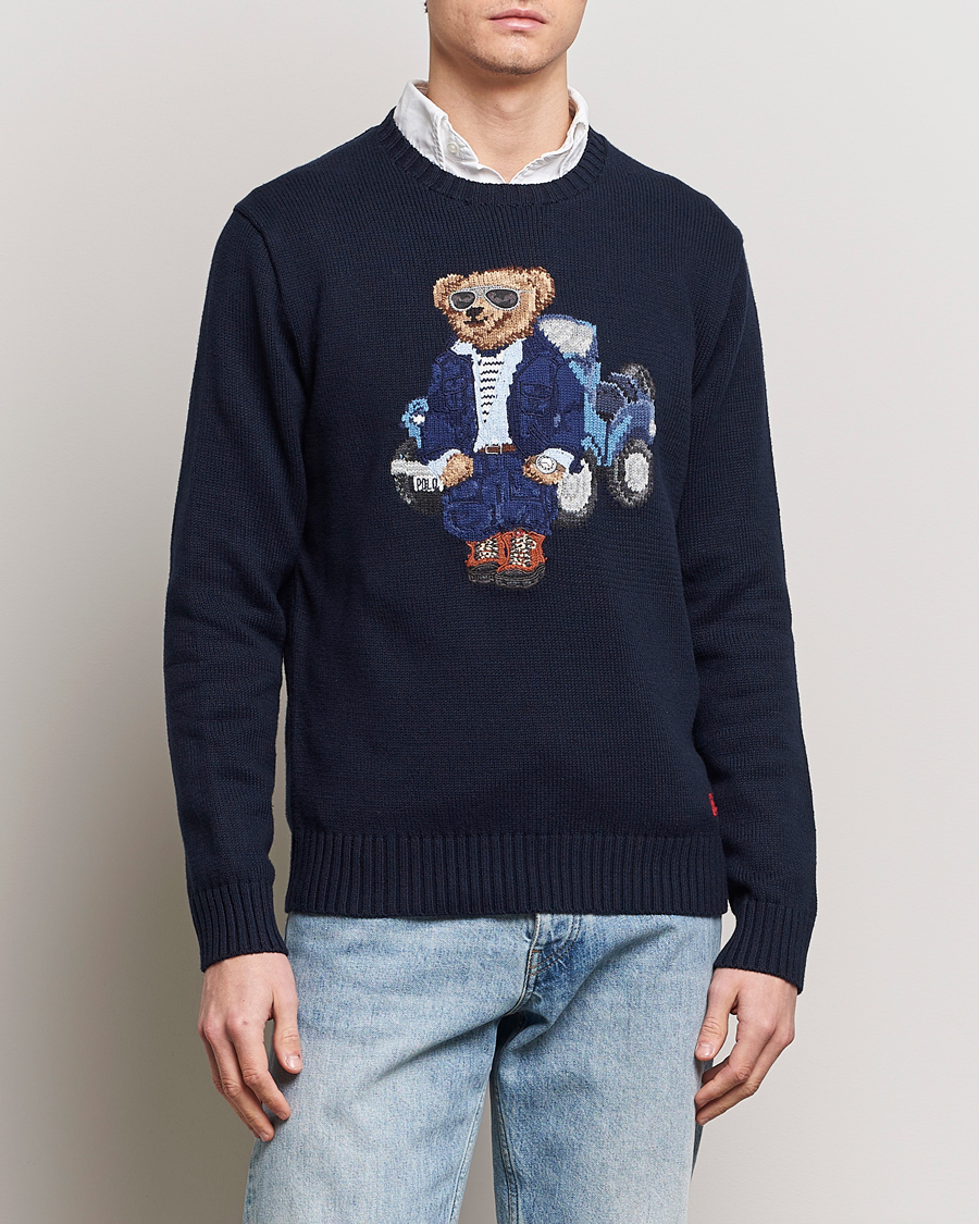Homme | Pulls Tricotés | Polo Ralph Lauren | Knitted Bear Sweater Aviator Navy