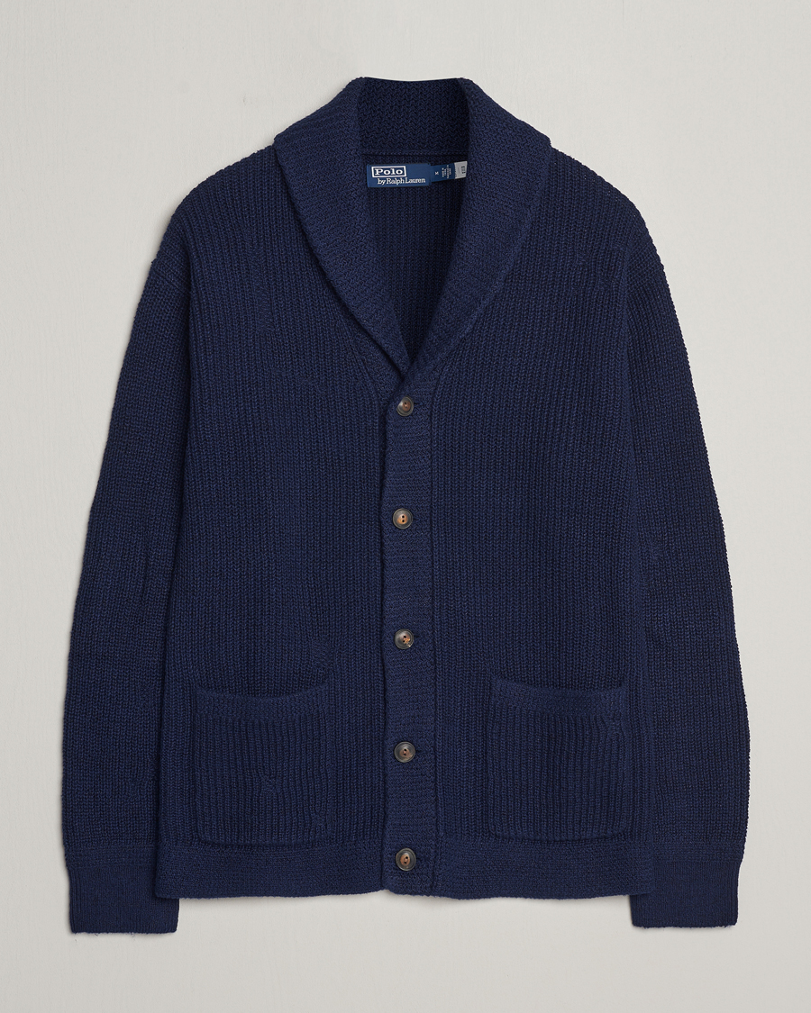 Homme | Pulls Et Tricots | Polo Ralph Lauren | Cotton/Linen Shawl Collar Cardigan Bright Navy