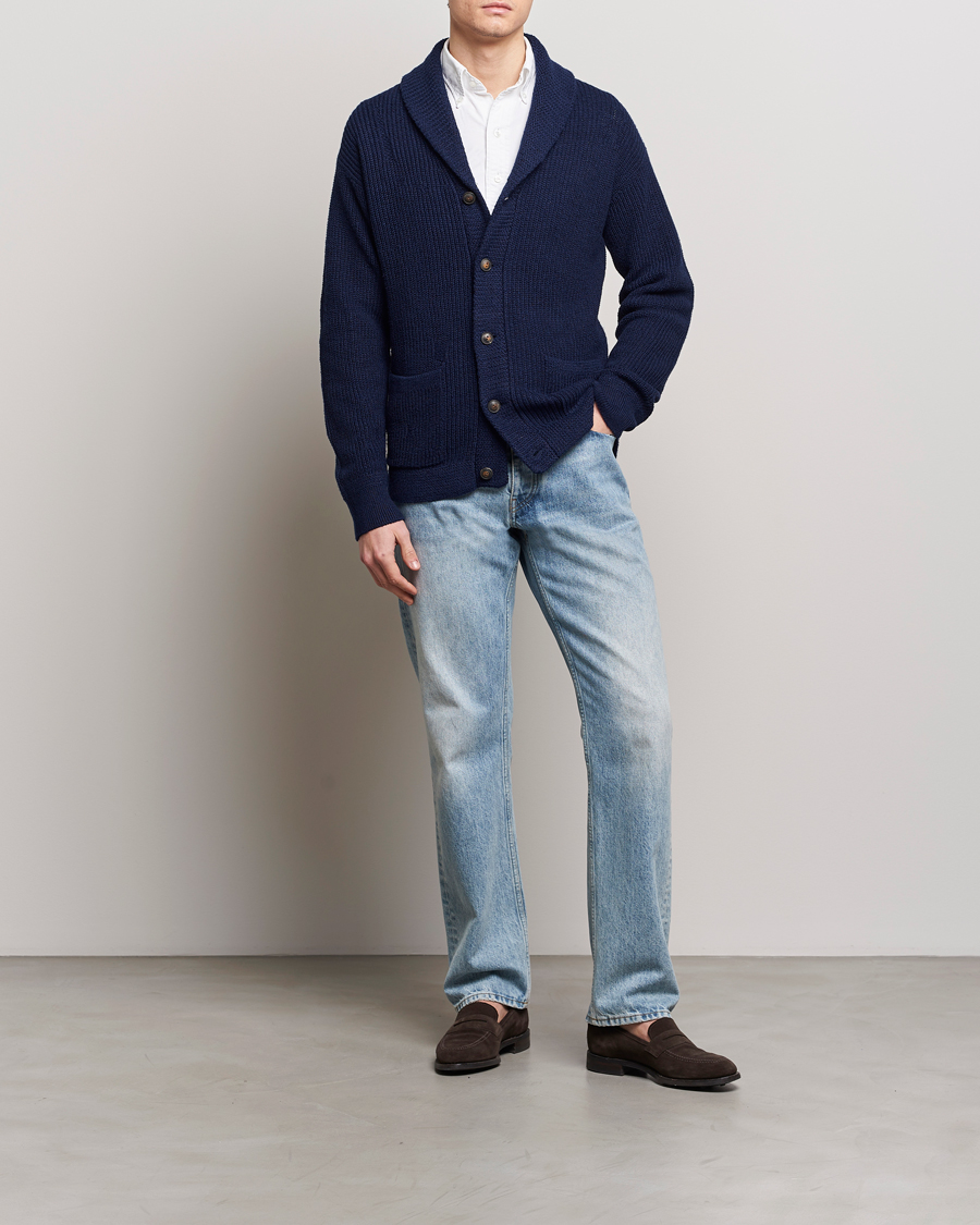Homme | Pulls Et Tricots | Polo Ralph Lauren | Cotton/Linen Shawl Collar Cardigan Bright Navy