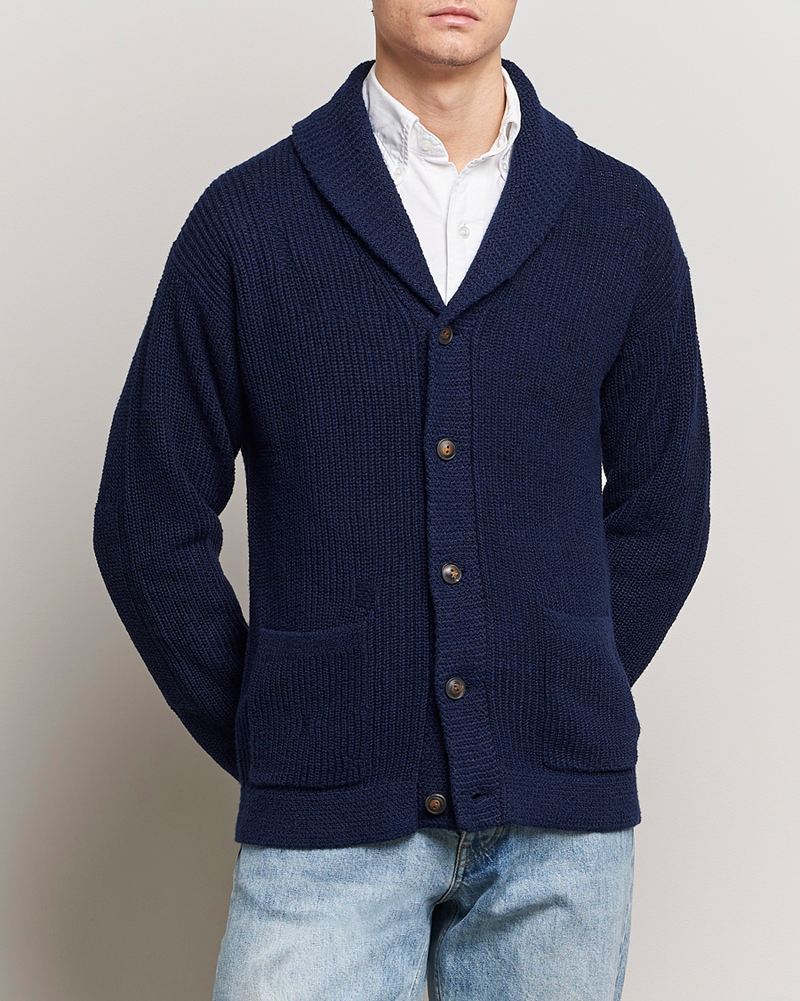 Homme | Only Polo | Polo Ralph Lauren | Cotton/Linen Shawl Collar Cardigan Bright Navy