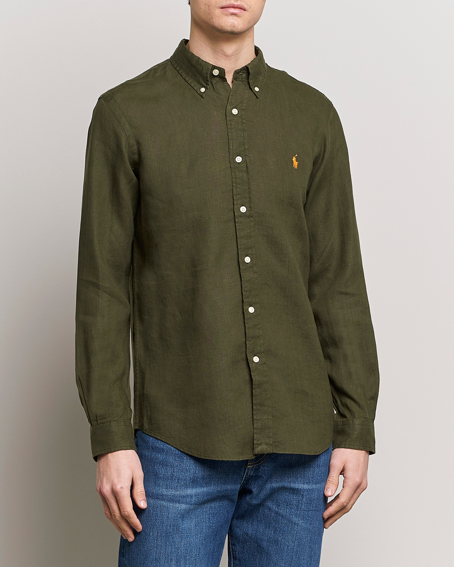Homme | Chemises En Lin | Polo Ralph Lauren | Custom Fit Linen Button Down Armadillo