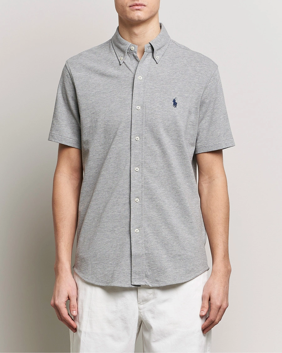 Homme | Chemises À Manches Courtes | Polo Ralph Lauren | Featherweight Mesh Short Sleeve Shirt Andover Heather