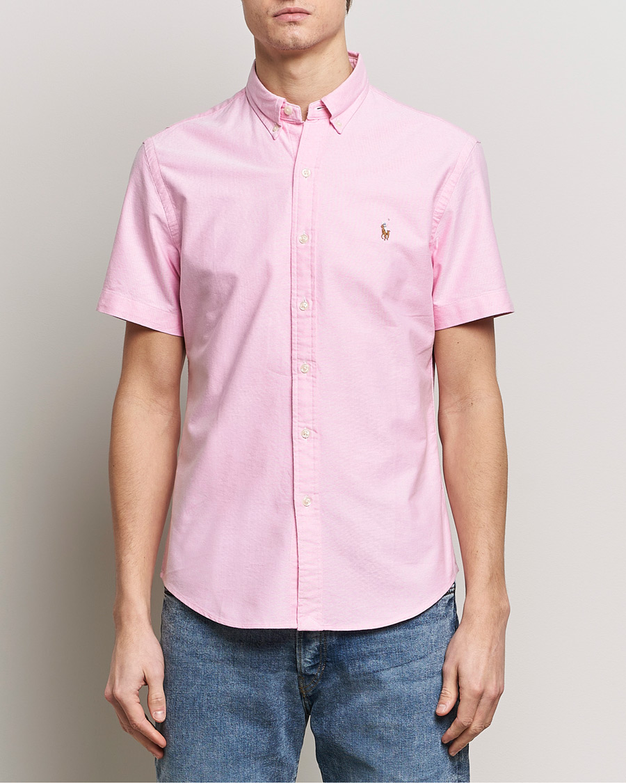 Homme |  | Polo Ralph Lauren | Slim Fit Oxford Short Sleeve Shirt New Rose