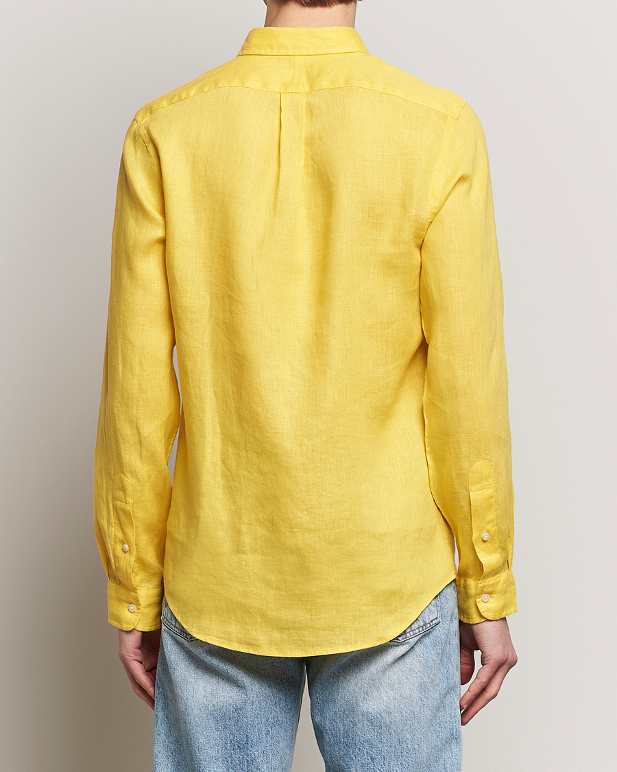 Homme | Chemises | Polo Ralph Lauren | Slim Fit Linen Button Down Shirt Sunfish Yellow