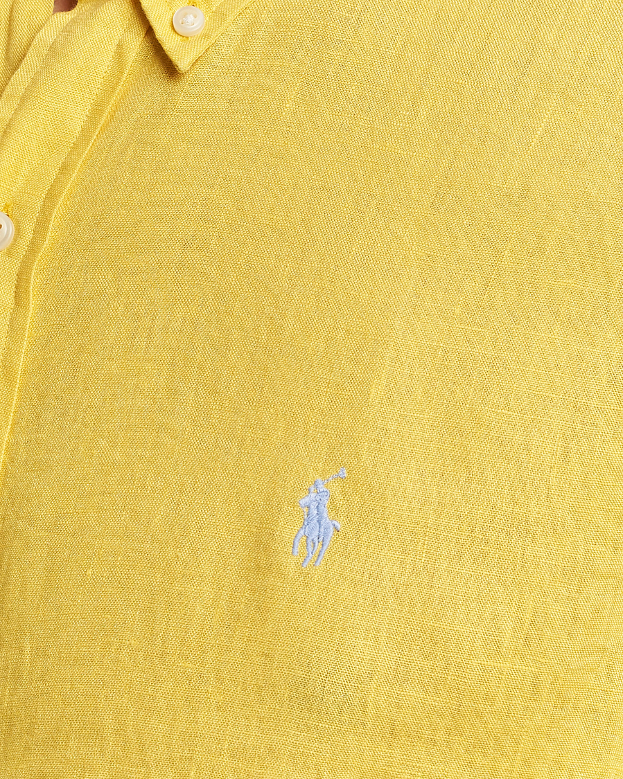 Homme | Chemises | Polo Ralph Lauren | Slim Fit Linen Button Down Shirt Sunfish Yellow