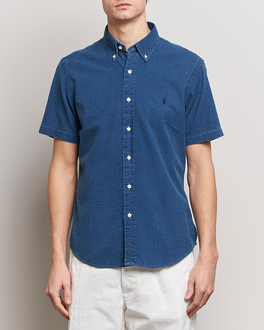Homme | Chemises | Polo Ralph Lauren | Seersucker Short Sleeve Shirt Dark Indigo