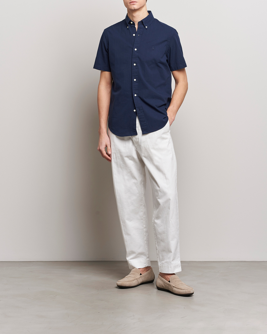 Homme | Chemises | Polo Ralph Lauren | Seersucker Short Sleeve Shirt Astoria Navy