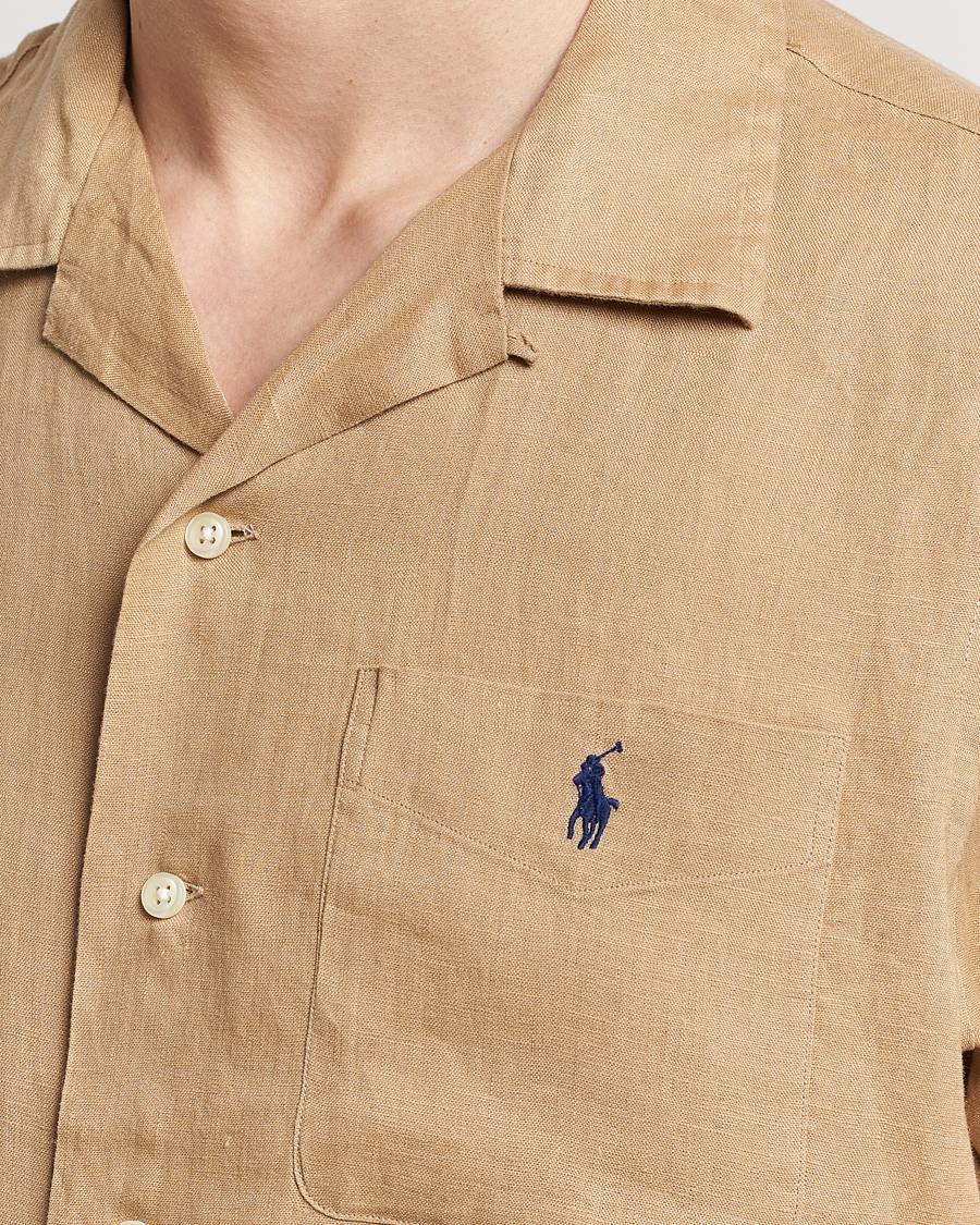 Homme | Chemises | Polo Ralph Lauren | Linen Pocket Short Sleeve Shirt Vintage Khaki