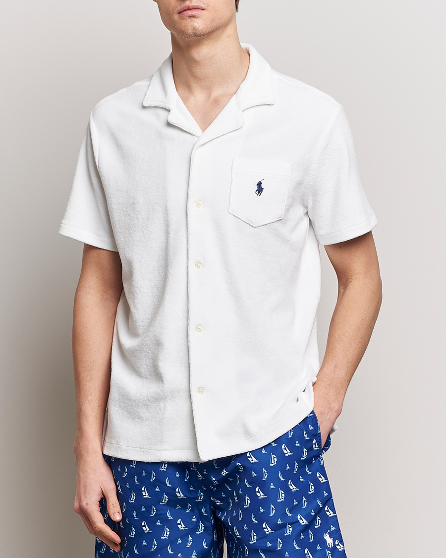 Homme |  | Polo Ralph Lauren | Cotton Terry Short Sleeve Shirt White