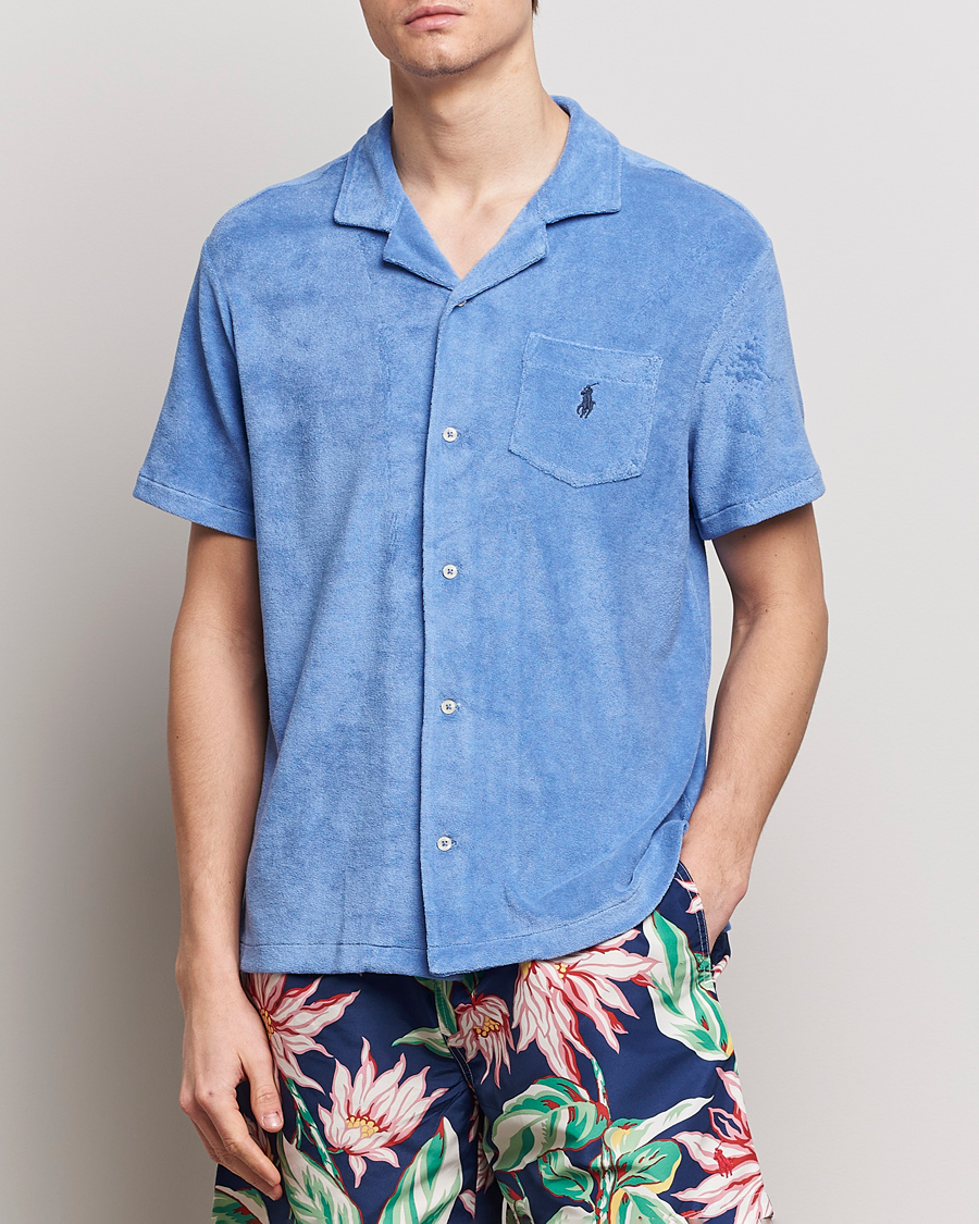 Homme |  | Polo Ralph Lauren | Cotton Terry Short Sleeve Shirt Harbor Island Blue