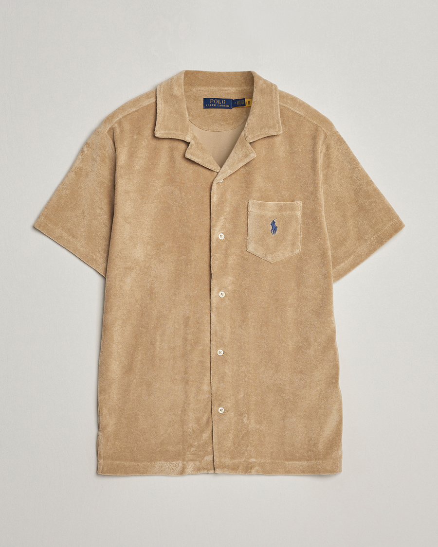 Homme | Chemises | Polo Ralph Lauren | Cotton Terry Short Sleeve Shirt Coastal Beige