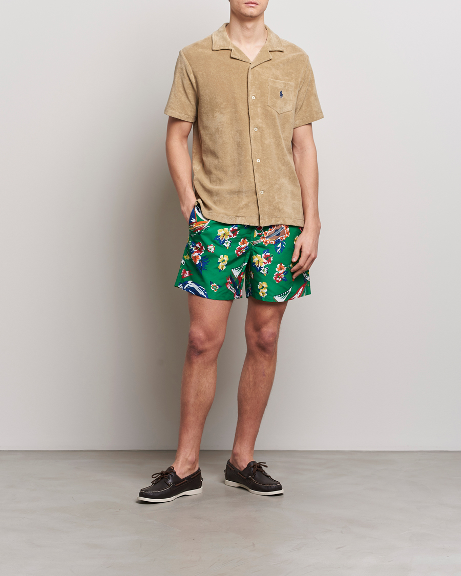 Homme | Chemises | Polo Ralph Lauren | Cotton Terry Short Sleeve Shirt Coastal Beige