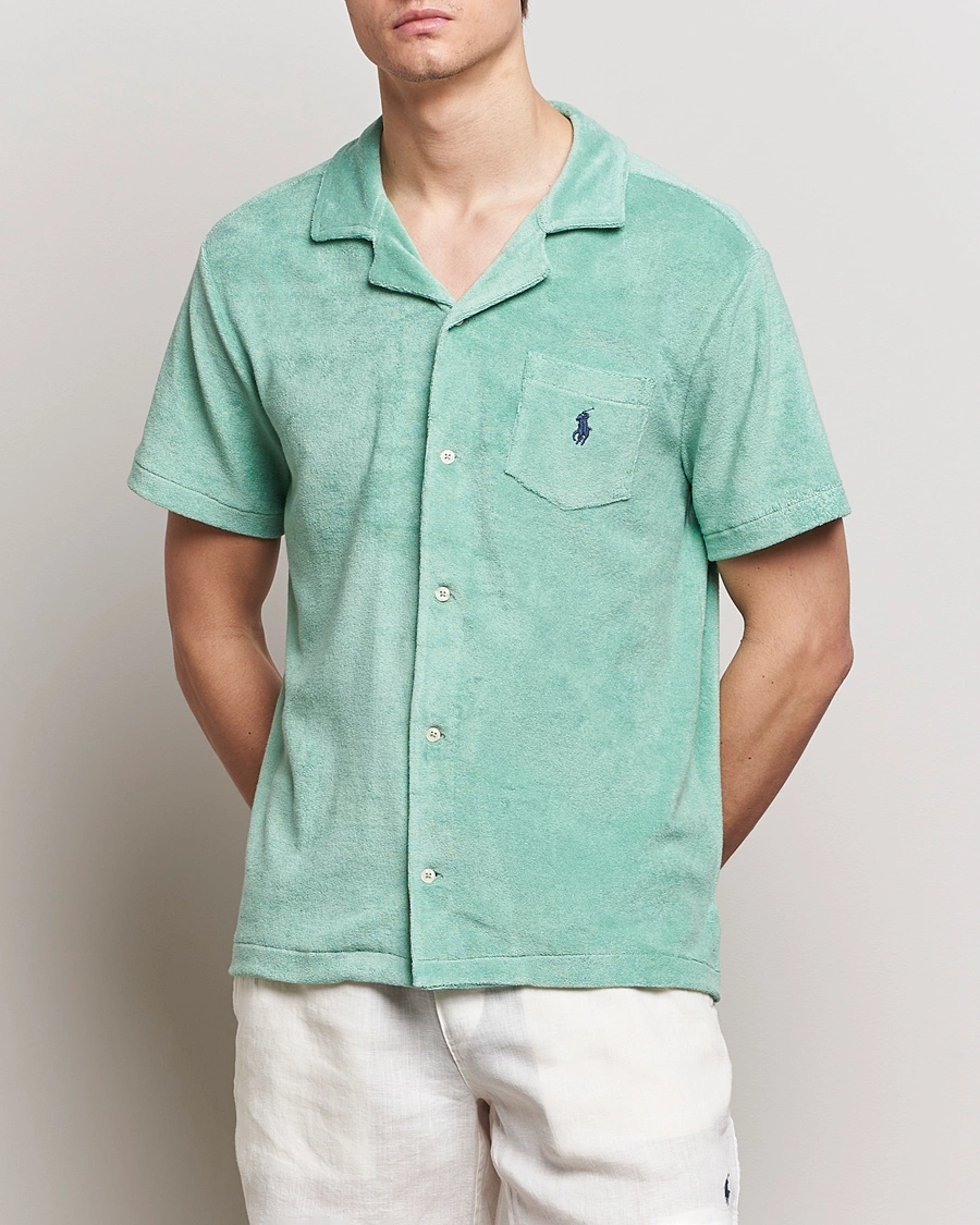 Homme | Chemises À Manches Courtes | Polo Ralph Lauren | Cotton Terry Short Sleeve Shirt Celadon