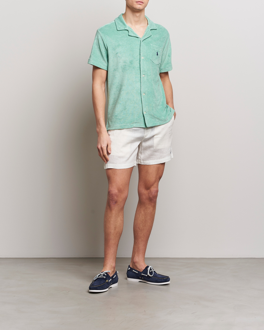 Homme | Shorts | Polo Ralph Lauren | Prepster Linen Drawstring Shorts Deckwash White
